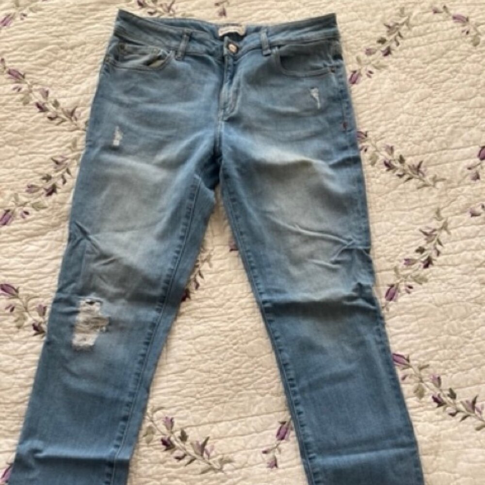 Warp + Weft Mattie Skinny Distressed Jean